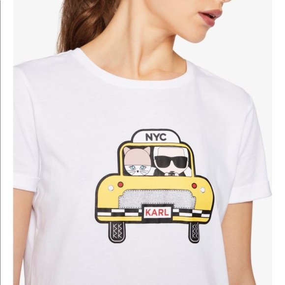 KARL & CHOUPETTE NYC TAXI TEE by KARL LAGERFELD - Picture 1 of 11